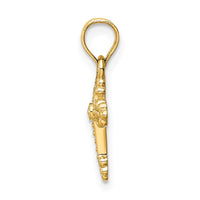 Load image into Gallery viewer, 14k Tiny Budded Cross Charm
