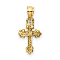 Load image into Gallery viewer, 14k Tiny Budded Cross Charm

