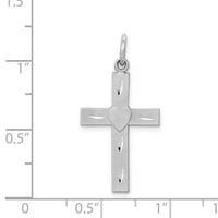 Load image into Gallery viewer, 14k White Gold Diamond-cut Latin Cross Charm
