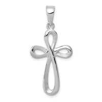 Load image into Gallery viewer, 14k White Gold Polished Cross Pendant
