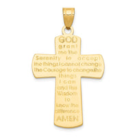 Load image into Gallery viewer, 14k Cross Pendant w/Serenity Prayer on Back

