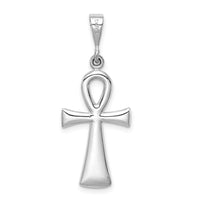 Load image into Gallery viewer, 14k White Gold Ankh Cross Pendant
