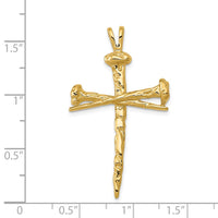 Load image into Gallery viewer, 14K Polished Nail Cross Charm
