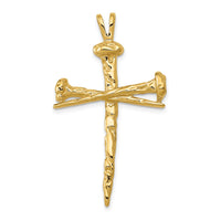Load image into Gallery viewer, 14K Polished Nail Cross Charm
