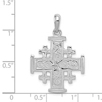 Load image into Gallery viewer, 14k White Gold Jerusalem Cross Pendant
