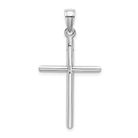 Load image into Gallery viewer, 14k White Gold Polished Cross Pendant
