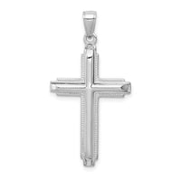 Load image into Gallery viewer, 14k White Gold Polished Cross Pendant
