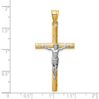 Load image into Gallery viewer, 14k Two-tone Crucifix Pendant
