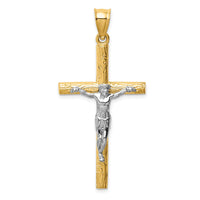 Load image into Gallery viewer, 14k Two-tone Crucifix Pendant
