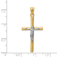 Load image into Gallery viewer, 14k Two-tone Crucifix Pendant
