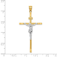 Load image into Gallery viewer, 14k Two-tone Crucifix Pendant
