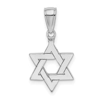 Load image into Gallery viewer, 14k White Gold Polished Star of David Pendant
