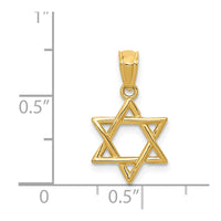 Load image into Gallery viewer, 14k Polished Star of David Pendant
