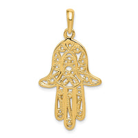 Load image into Gallery viewer, 14k Filigree Chamseh Pendant
