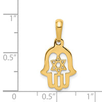 Load image into Gallery viewer, 14k Star of David Chamseh Pendant
