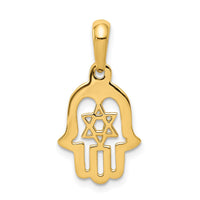 Load image into Gallery viewer, 14k Star of David Chamseh Pendant
