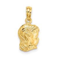 Load image into Gallery viewer, 14k Girl Head Charm
