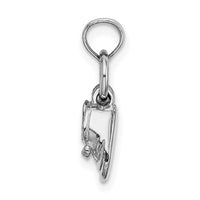 Load image into Gallery viewer, 14k 3D Moveable White Gold Baby Shoes Charm
