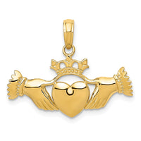 Load image into Gallery viewer, 14k Polished Claddagh Pendant
