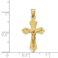 Load image into Gallery viewer, 14k Satin &amp; Diamond-cut Crucifix Charm
