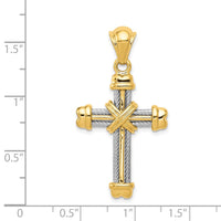 Load image into Gallery viewer, 14k Two-tone Cross Pendant
