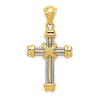 Load image into Gallery viewer, 14k Two-tone Cross Pendant
