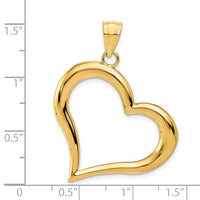 Load image into Gallery viewer, 14K Polished Dangling Heart Pendant
