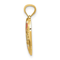 Load image into Gallery viewer, 14k Red Enameled LOVE Hearts Pendant
