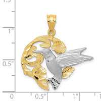 Load image into Gallery viewer, 14k Two-Tone Hummingbird Charm
