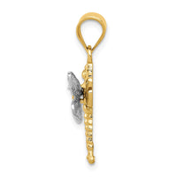 Load image into Gallery viewer, 14k Two-tone Dragonfly Pendant
