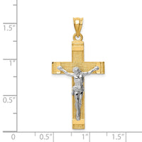 Load image into Gallery viewer, 14k Two-tone INRI Crucifix Pendant
