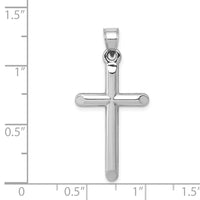 Load image into Gallery viewer, 14k White Gold Hollow Cross Pendant
