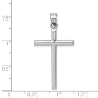 Load image into Gallery viewer, 14k White Gold Hollow Cross Pendant

