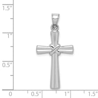 Load image into Gallery viewer, 14k White Gold Hollow Cross Pendant

