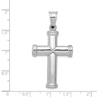 Load image into Gallery viewer, 14k White Gold Hollow Cross Pendant
