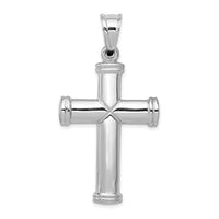 Load image into Gallery viewer, 14k White Gold Hollow Cross Pendant
