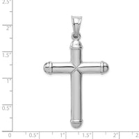 Load image into Gallery viewer, 14k White Gold Hollow Cross Pendant
