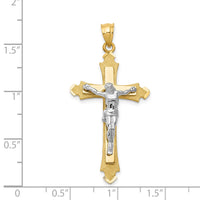 Load image into Gallery viewer, 14k Two-tone Crucifix Pendant
