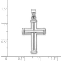 Load image into Gallery viewer, 14k White Gold Hollow Cross Pendant
