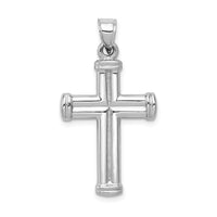 Load image into Gallery viewer, 14k White Gold Hollow Cross Pendant
