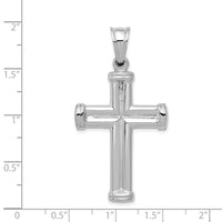 Load image into Gallery viewer, 14k White Gold Hollow Cross Pendant

