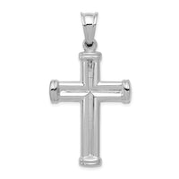 Load image into Gallery viewer, 14k White Gold Hollow Cross Pendant
