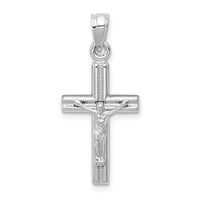 Load image into Gallery viewer, 14k White Gold Hollow Crucifix Pendant
