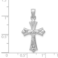 Load image into Gallery viewer, 14K White Gold Reversible Crucifix Pendant
