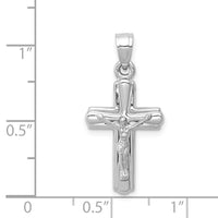 Load image into Gallery viewer, 14K White Gold Reversible Crucifix Pendant
