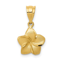 Load image into Gallery viewer, 14k Plumeria Floral Charm Pendant
