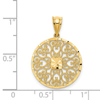 Load image into Gallery viewer, 14K Fancy Filigree / Diamond Cut Charm
