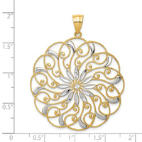 Load image into Gallery viewer, 14k and White Rhodium Meridian Swirl Pendant
