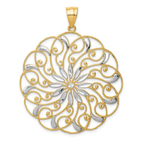 Load image into Gallery viewer, 14k and White Rhodium Meridian Swirl Pendant
