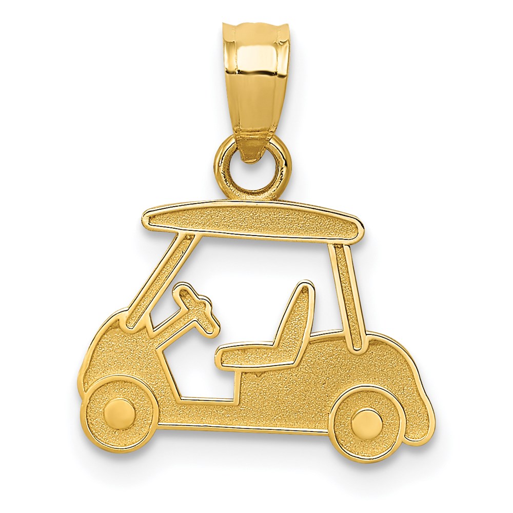 14k Golf Cart Charm